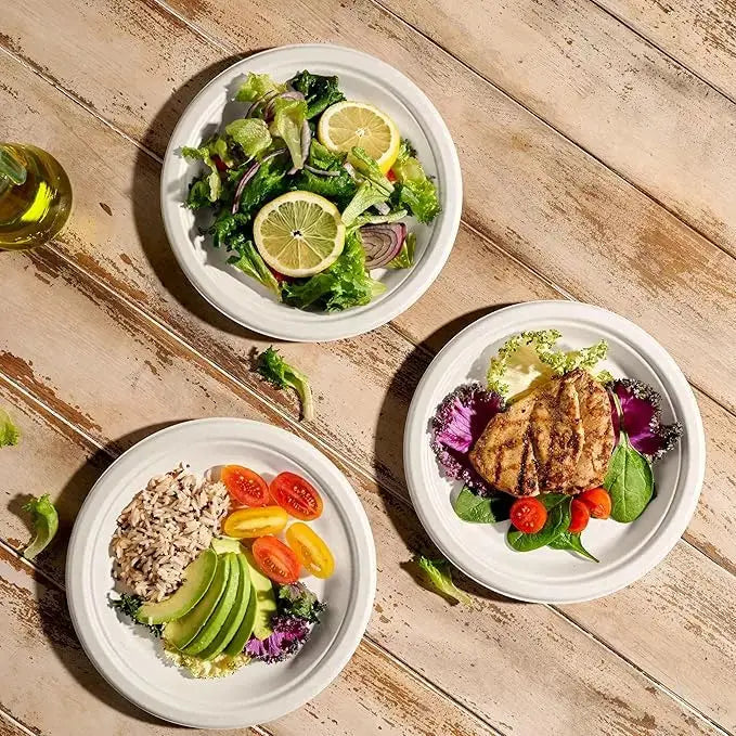 Ecoplates disposable paper plates 12inch Round Plates