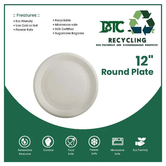disposable paper plates 12inch Round Plates