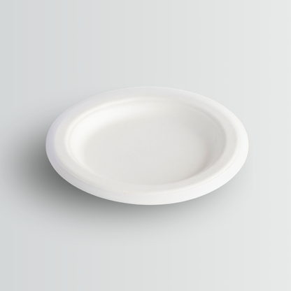 COMPOSTABLE 9 Inches Round Paper Plate No Compartments