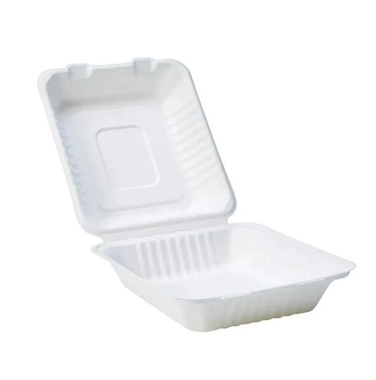 compostable microwave safe eco friendly 9 by 6 inch clamshell 